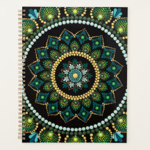 Green Mandala | met de hand beschilderd | Heilige
