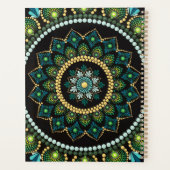 Green Mandala | met de hand beschilderd | Heilige  Planner (Achterkant)
