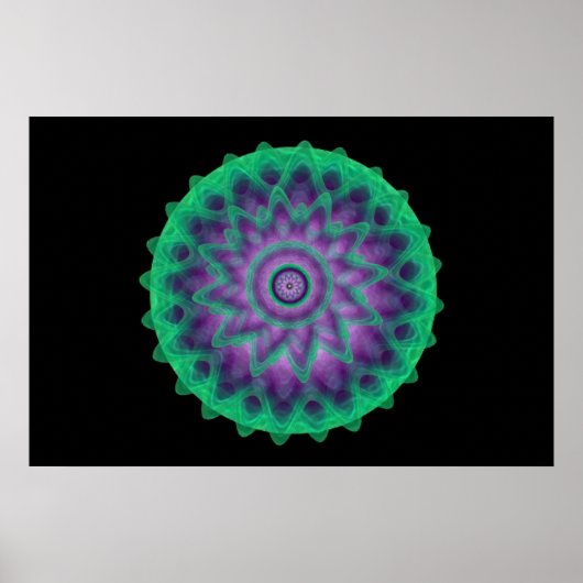 Green Mandala Poster (Voorkant)