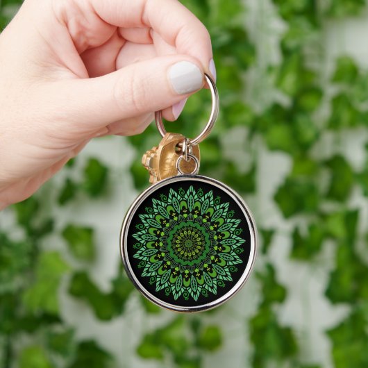 Green Mandala Sleutelhanger (Hand)