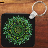 Green Mandala Sleutelhanger (Achterkant)