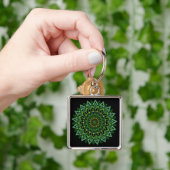 Green Mandala Sleutelhanger (Hand)