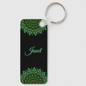 Green Mandala Sleutelhanger (Achterkant)