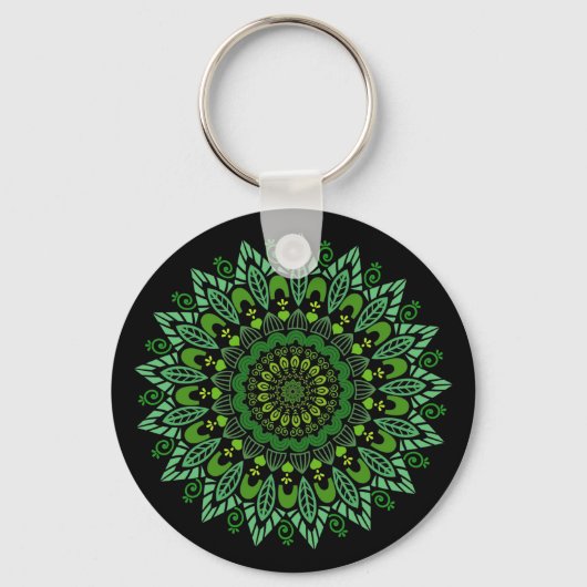 Green Mandala Sleutelhanger (Achterkant)