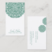 Green Mandala Universe Symbol Yoga Instructor Visitekaartje (Voorkant / Achterkant)