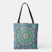 "Green Mandala" v2 Tas/schoudertas:stijl kiezen Tote Bag (Achterkant)