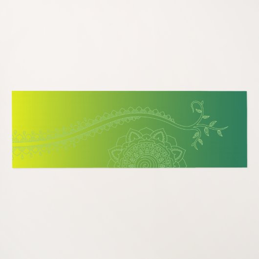 Green Mandala Yoga Mat (Achterkant (horizontaal))