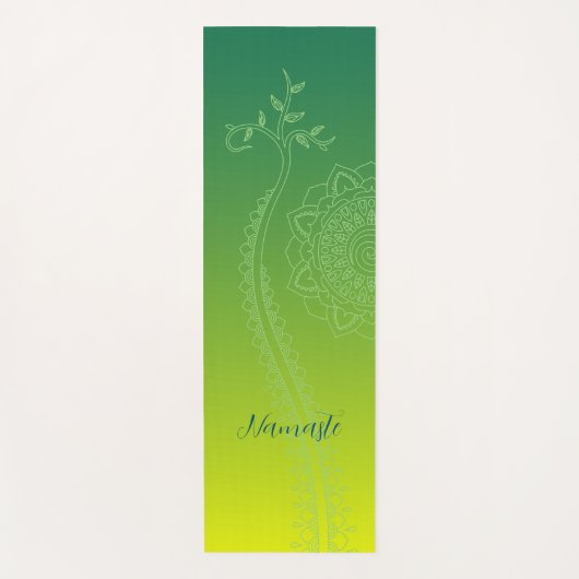 Green Mandala Yoga Mat (Voorkant)