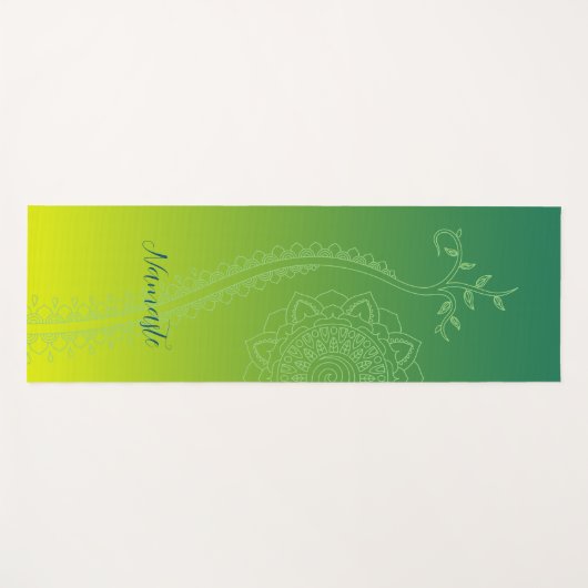 Green Mandala Yoga Mat (Voorkant (horizontaal))
