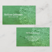 Green Mandala Yoga Meditation Visitekaartje (Voorkant / Achterkant)