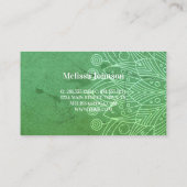 Green Mandala Yoga Meditation Visitekaartje (Achterkant)