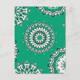 Green Mandalas 1 Briefkaart
