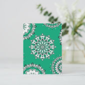Green Mandalas 2 Briefkaart (Staand voorkant)