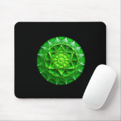 Green Mandelbrot Shield Muismat (Met muis)