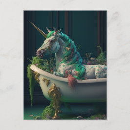 Green Mane Unicorn in het Briefkaart Tub