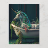 Green Mane Unicorn in het Briefkaart Tub (Voorkant)