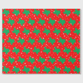 Green Map of Texas Pattern Kerstmis Cadeaupapier (Vlak)