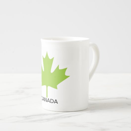 Green Maple Leaf Canada Porselein Kop (Voorkant rechts)