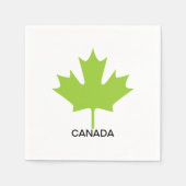 Green Maple Leaf Canada Servet (Voorkant)