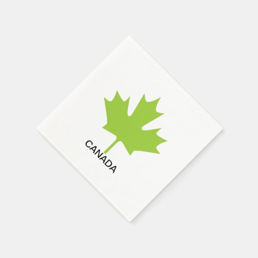 Green Maple Leaf Canada Servet (Hoek)
