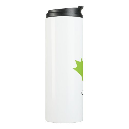 Green Maple Leaf Canada Thermosbeker (Gedraaid links)