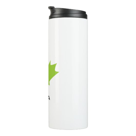 Green Maple Leaf Canada Thermosbeker (Geroteerd rechts)
