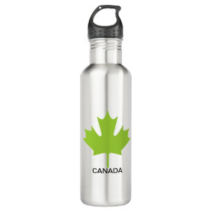 Green Maple Leaf Canada Waterfles