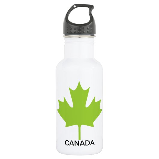 Green Maple Leaf Canada - Waterfles (Voorkant)