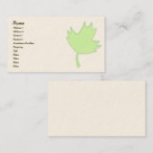 Green Maple Leaf-profielkaart Visitekaartje (Voorkant / Achterkant)