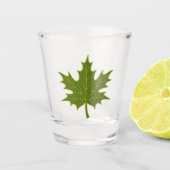 Green Maple Leaf Shot Glas (Voorkant)