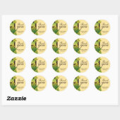 Green Maple Leaf Wedding Favor Dank je Sticker (Vel)