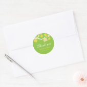 Green Maple Leaves Fall Wedding Bedankt Sticker (Envelop)