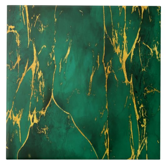 Green Marble Ceramic Tegel Tegeltje (Voorkant)