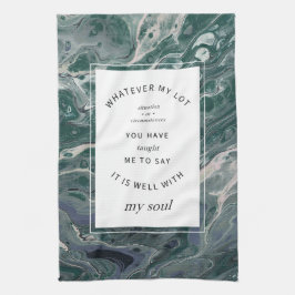 Green Marble Christelijk Hymn Kitchen Towel Theedoek