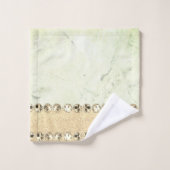 Green Marble Diamond Bling Bad Handdoek (Wasdoekje)