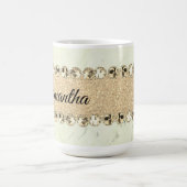 Green Marble Diamond Bling Koffiemok (Center)