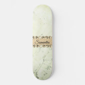 Green Marble Diamond Bling Persoonlijk Skateboard (Voorkant)