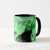 Green Marble Digital Fluid Art Fancy Mok (Voorkant rechts)
