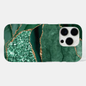 Green Marble Geode Gold Glitter Agate Case-Mate iPhone Case (Achterkant (horizontaal))