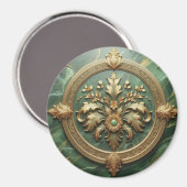 Green Marble Gold Trim Magneet (Voorkant / Achterkant)