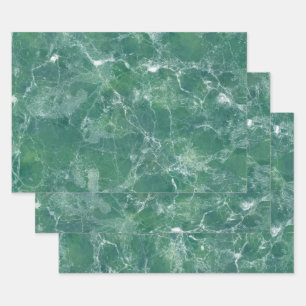 Green Marble Inpakpapier Vel