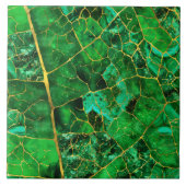 Green Marble Leaf Tegeltje (Voorkant)