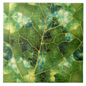 Green Marble Leaf Tegeltje (Voorkant)