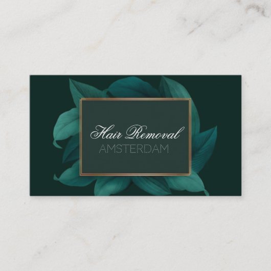 Green Marble Leafs Classic Visitekaartje (Voorkant)