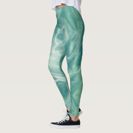 Green Marble Leggings