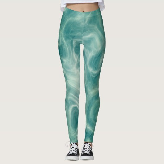 Green Marble Leggings (Voorkant)