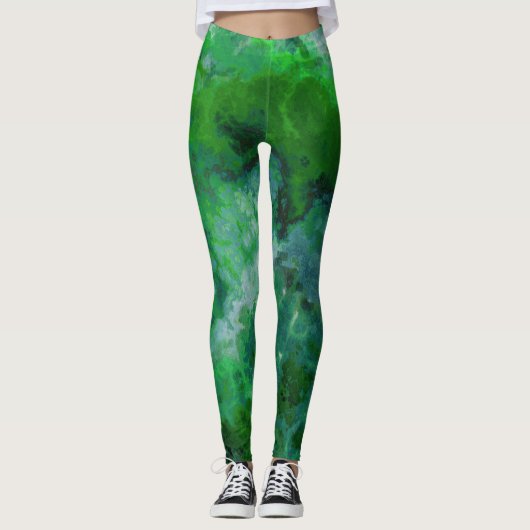 Green Marble Leggings (Voorkant)