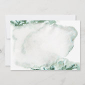 Green Marble Ombre Gold Lijst Save the Date Aankondiging (Achterkant)