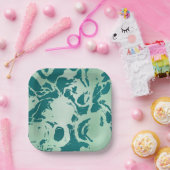Green Marble Papieren Bordje (Feest)
