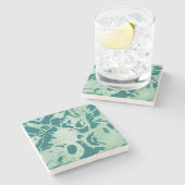 Green Marble Stenen Onderzetter (Zijkant)